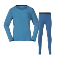 Pozostała odzież narciarska - ZESTAW BIELIZNY TERMOAKTYWNEJ DZIECIĘCEJ/MŁODZIEŻOWEJ BERGANS OF NORWAY ALLROUND 100% MERINO AQUA LAGOON/DK AQUA LAGOON 152 - miniaturka - grafika 1