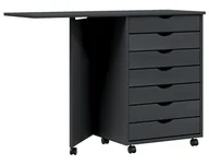 Biurka - Elior Szare małe składane biurko na kółkach W4-Z28 - miniaturka - grafika 1