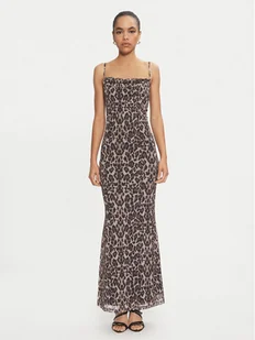 Gina Tricot Sukienka codzienna 24060 Brązowy Slim Fit - Sukienki - miniaturka - grafika 1