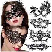 Akcesoria do bielizny - Seksowna Koronkowa Opaska Na Oczy Maska Panieńskie - miniaturka - grafika 1