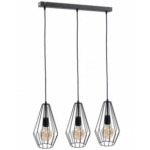 KET LAMPA wisząca industrialna OPRAWA metalowy ZWIS druciany czarny KET437 - Lampy sufitowe - miniaturka - grafika 1