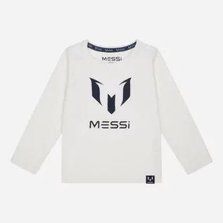 Bluzki dla chłopców - Koszulka z długim rękawem dla dzieci Messi S49319-2 110-116 cm Biała (8720815173073) - grafika 1