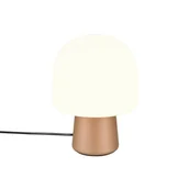 Lampy stojące - Lampa stołowa nowoczesna brązowa grzybek szklany biały klosz do salonu sypialni 1xE14 10W STEEN Trio - miniaturka - grafika 1