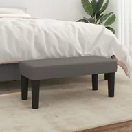 Ławki do przedpokoju - Ławka, szara, 70x30x30 cm, tapicerowana sztuczną skórą - miniaturka - grafika 1