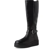 Kozaki damskie - Marco Tozzi Damskie długie buty 2-25685-43 modne kozaki, czarne, 38 EU, czarny, 38 EU - miniaturka - grafika 1