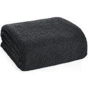Koce - Koc 170 x 210 Mikrofibra Boucle Bukla Czarny - miniaturka - grafika 1