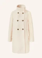 Płaszcze damskie - S.Oliver Black Label Płaszcz Z Pluszowego Materiału beige - miniaturka - grafika 1