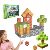 Klocki - MAGNETYCZNY ZESTAW KLOCKÓW w stylu MINECRAFT 100 SZT - Dzień Dziecka! - miniaturka - grafika 1