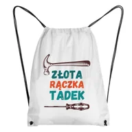 Plecaki worki - Worek Złota rączka z imieniem dla majstra fachowca fachowiec dla szwagra - miniaturka - grafika 1