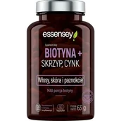 Witaminy i minerały dla sportowców - Biotyna ESSENSEY Skrzyp Cynk (90 kapsułek) - miniaturka - grafika 1