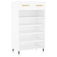 Szafki na buty - vidaXL Szafka na buty biała 60x35x105 cm materiał drewnopochodny - miniaturka - grafika 1