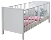 Łóżeczka i kojce - Białe łóżeczko niemowlęce bez materaca L0-S92 - miniaturka - grafika 1