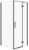Kabiny prysznicowe - Cersanit Kabina PRYSZNICOWA NAROŻNA CITY CZARNA 90X90X195 PRAWA SZKŁO TRANSPARE - miniaturka - grafika 1