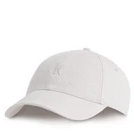 Czapki damskie - Czapka z daszkiem Calvin Klein Embroidered Monogram Cap LV04K5024G Biały - miniaturka - grafika 1