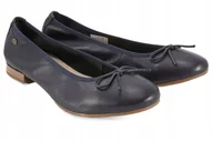 Baleriny - Maciejka P6800-17 granatowe baleriny damskie skórzane modne r.39 - miniaturka - grafika 1