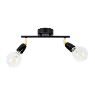 Lampy sufitowe - Britop Porcia lampa sufitowa (spot) 2-punktowa czarna/złota 8127204 8127204 - miniaturka - grafika 1