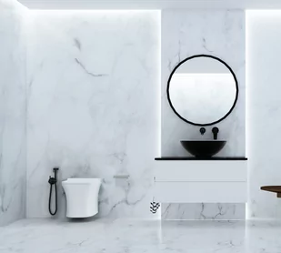 Bateria bidetowa podtynkowa INVENA GLAMOUR BP-00-B04-L czarny mat - Baterie bidetowe - miniaturka - grafika 3