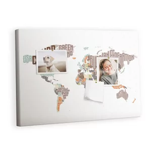 Kolorowy Organizer - Tablica Korkowa z Pinezkami - Mapa kolorowe litery 60x40 cm - Tablice i flipcharty - miniaturka - grafika 1