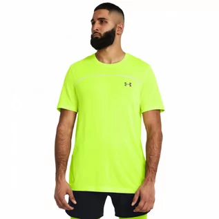 Koszulki sportowe męskie - Męska koszulka treningowa Under Armour UA Rush Seamless Wordmark SS - zielona - UNDER ARMOUR - grafika 1