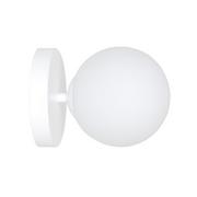 Lampy ścienne - Emibig Lighting biała lampa ścienna szklana kula BIOR K1 WHITE 1021/K1 nowoczesny minimalistyczny kinkiet do lustra 1021/K1 - miniaturka - grafika 1