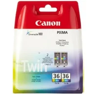 Tusze oryginalne - Tusze Oryginalne Canon CLI-36 (1511B018) (Kolorowe) (dwupak) - miniaturka - grafika 1