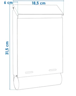 Skrzynka pocztowa na listy Hadvar czarna - Skrzynki na listy - miniaturka - grafika 12