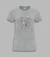 Koszulki i topy damskie - KOSZULKA DAMSKA - KWIATY POLNE Szary M - miniaturka - grafika 1