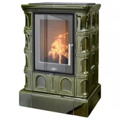 Piece wolnostojące - ABX Piec kaflowy Britania Exclusive cokół kaflowy- Zielony - miniaturka - grafika 1