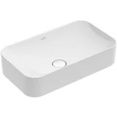 Umywalki - Villeroy & Boch Finion umywalka 60x35 cm nablatowa prostokątna CeramicPlus Stone White 414361RW - miniaturka - grafika 1