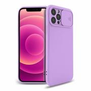 Etui i futerały do telefonów - Etui SAMSUNG GALAXY A50 Silikonowe z Osłoną na Aparat Nexeri Silicone Lens fioletowe - miniaturka - grafika 1