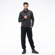 Bluzy męskie - Męski Polar QUIKSILVER STEEP POINT HZ FLEECE EQYFT04567-KTA0 – Czarny - miniaturka - grafika 1
