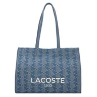 Torebki damskie - Lacoste Heritage Jacquard Shopper Bag 40 cm niebieski - miniaturka - grafika 1