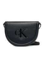 Torebki damskie - Calvin Klein Torebka Bold Ck Saddle Crossbody LV04F3221G Czarny - miniaturka - grafika 1