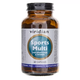 Viridian Sports Multi (60 kapsułek) suplement diety Viridian 5060003591658 - Pozostałe kosmetyki - miniaturka - grafika 2