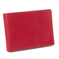Portfele - Koruma, Cienki Portfel Skórzany, Ochrona RFID (Czerwony) - miniaturka - grafika 1