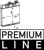 Akcesoria do klimatyzacji i ogrzewania - Wymiennik ciepła, ogrzewanie wnętrza Mahle AH 76 000P - miniaturka - grafika 1