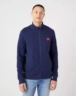 Bluzy męskie - WRANGLER FUNNEL MĘSKA BLUZA LOGO NECK ZIP NAVY W663HA114 112320251 - Wrangler - miniaturka - grafika 1