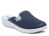 Klapki i japonki damskie - Klapki damskie medyczne sanitarne Inblu 50-34 skórzana wkładka granatowe-39 - miniaturka - grafika 1