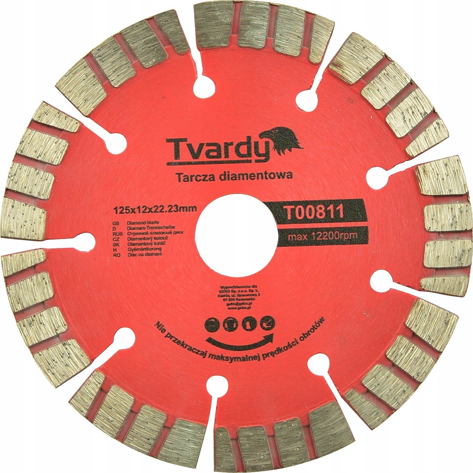 Tvardy Tarcza diamentowa segmentowa 125x12mm 100