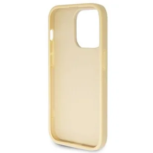 Etui Guess GUHCP14LHG4SGD na iPhone 14 Pro - złote Glitter Script Big 4G - Etui i futerały do telefonów - miniaturka - grafika 7