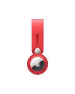 Pasek skórzany do Apple AirTag - czerwony - Akcesoria do nawigacji - miniaturka - grafika 1