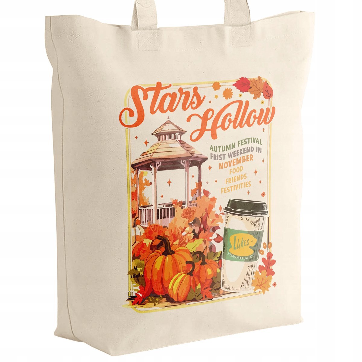 Torba bawełniana z dnem Gilmore Girls Stars Hollow Dla Fanów Serialu