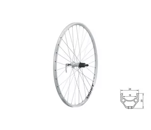 Kellys Koło rowerowe tylne kellys draft r 28/29" srebrny - Koła rowerowe - miniaturka - grafika 1