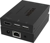 Kable - Vision HDMI-over-IP Receiver Amplituner Czarny - miniaturka - grafika 1