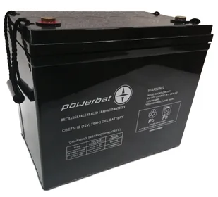 Akumulator PowerBat CBE 12V 75Ah Deep Cycle Gel  - Raty 0% - 38 sklepów w całej Polsce - Baterie do zasilaczy awaryjnych UPS - miniaturka - grafika 1