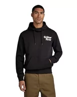 Bluzy męskie - G-STAR RAW Męska bluza z kapturem Back Print HDD Sw Hooded, Czarny (Dk Black D23896-b782-6484), L - miniaturka - grafika 1