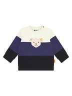 Bluzy i sweterki niemowlęce - Steiff Bluza w kolorze granatowo-czarno-kremowym - miniaturka - grafika 1