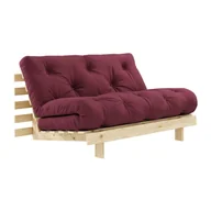 Sofy i kanapy - Sofa rozkładana Karup Design Roots Raw/Bordeaux - miniaturka - grafika 1