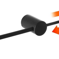 Wieszaki łazienkowe - Wieszak na ręczniki 40 cm - szczotkowane aluminium - czarny - do łazienki i kuchni - miniaturka - grafika 1