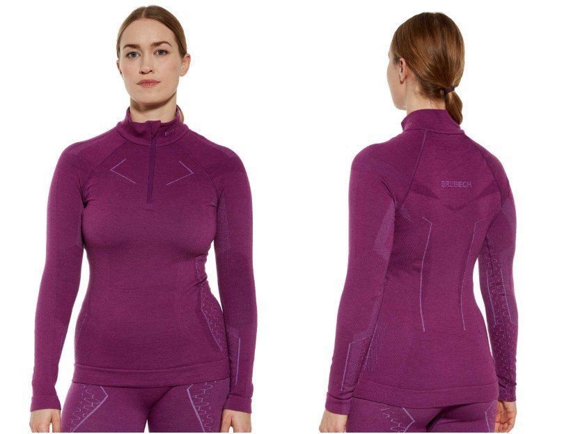 Bluza damska z krótkim ekspresem wełniana Brubeck EXTREME MERINO